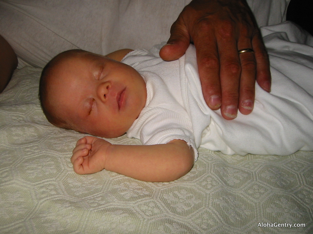 20 July 2004, Ella resting with Papa