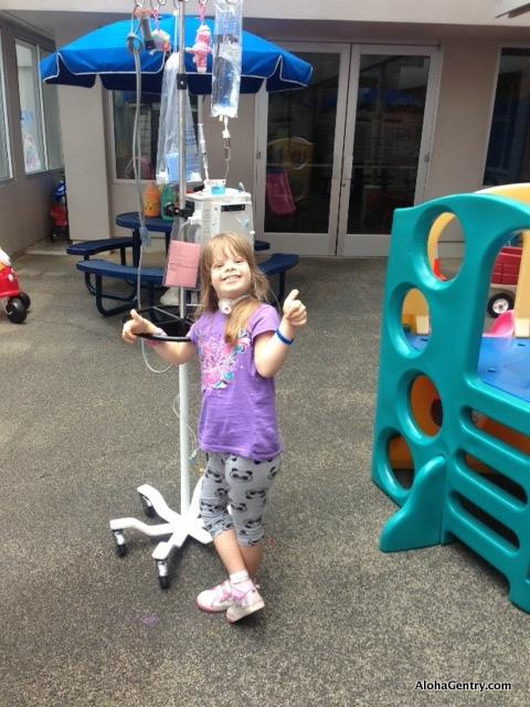 Ella at KMC Play Area 2 hrs post op