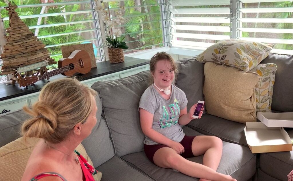 Ella's New iPhone in Red